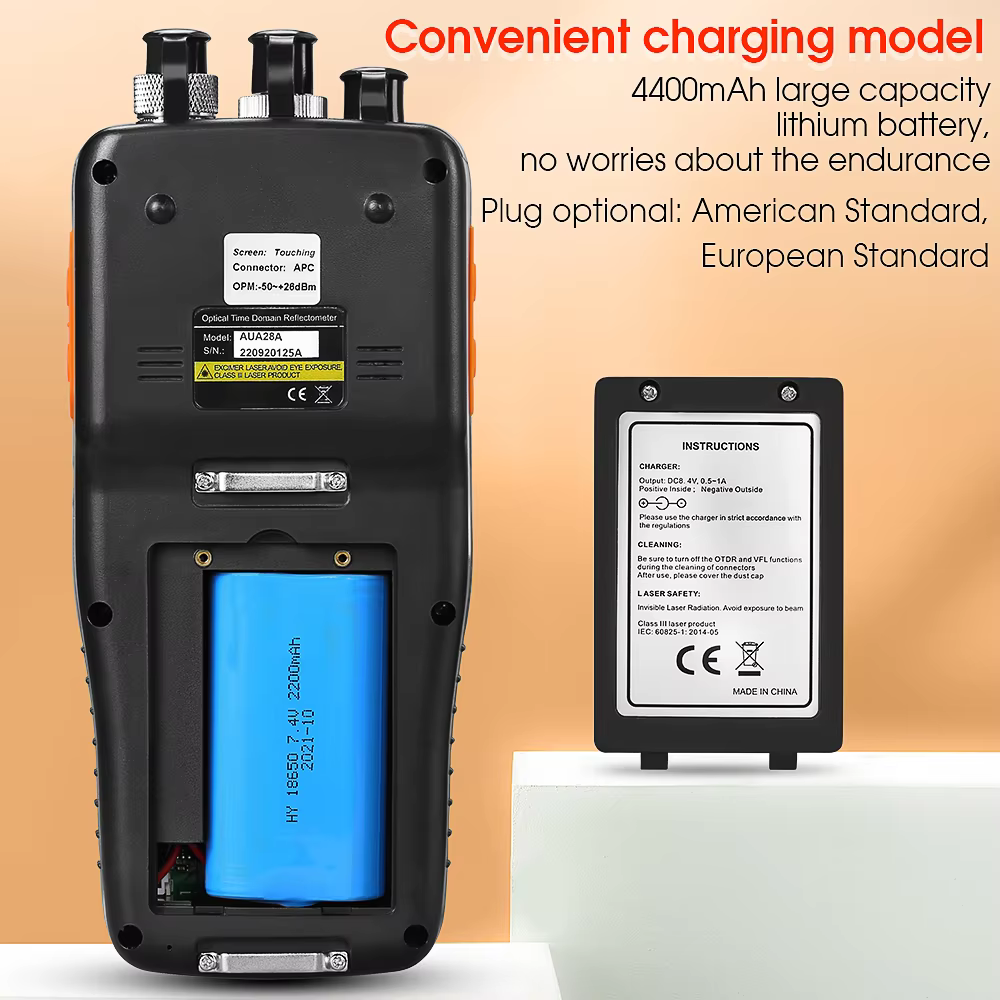 Mini OTDR Fiber Tester 50km Range Fiber Optic Cable Testing Tool Optical Fiber Identifier 800-1700nm for Network Maintenance manufacture