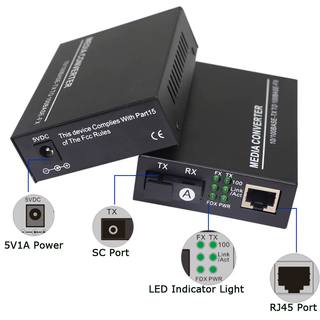 Simplify Your Media Conversion Process with Media Converter Prime 10/100Base-TX to 100Base-FX RJ45 to SC Fiber Transceiver Up to supplier