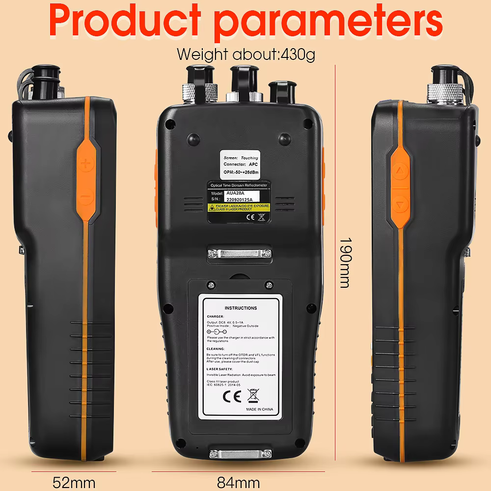 Mini OTDR Fiber Tester 50km Range Fiber Optic Cable Testing Tool Optical Fiber Identifier 800-1700nm for Network Maintenance details