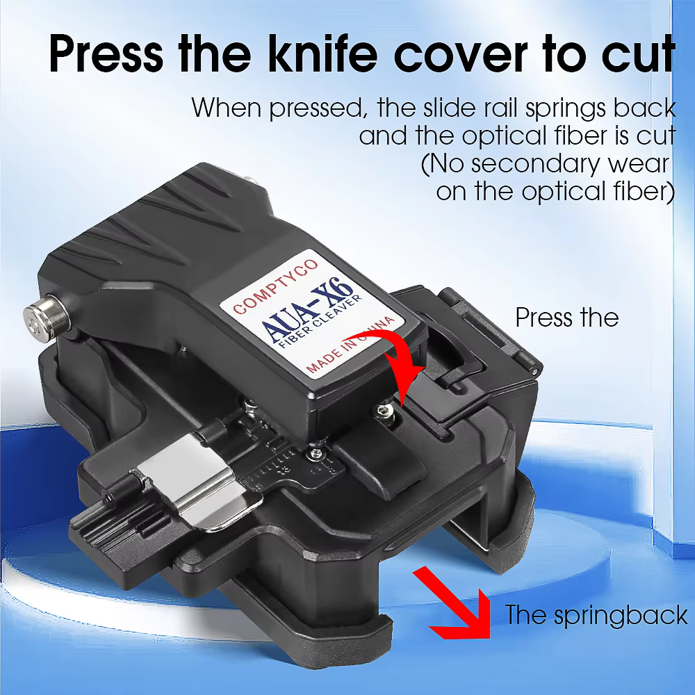 High-precision Cold Joint or Hot Melt Optical Fiber Cleaver machine with 24 Surface Blade Cutting Tool details