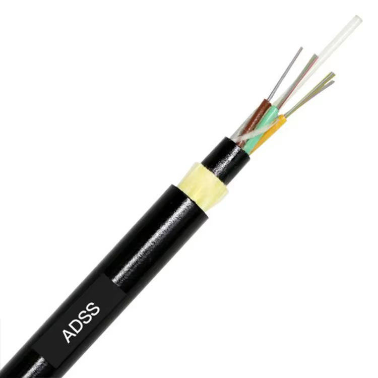 China Factory ADSS 12 24 48 Core Fiber Optic Cable Price Communication Cable Aerial Fibra Optica supplier