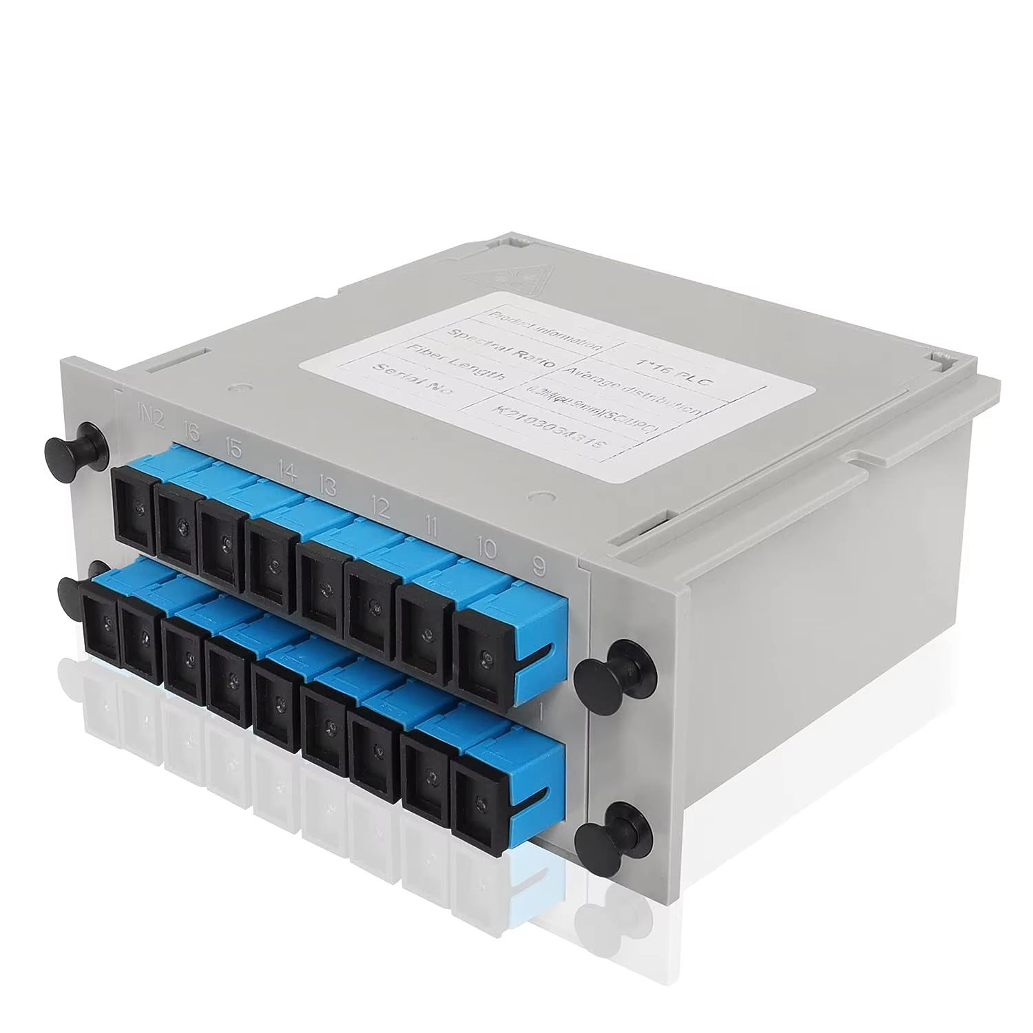 Conception compacte Splitter optique PLC Mini 1x16 Installation facile Grande compatibilité Coût-efficace Performance excellente Fibre