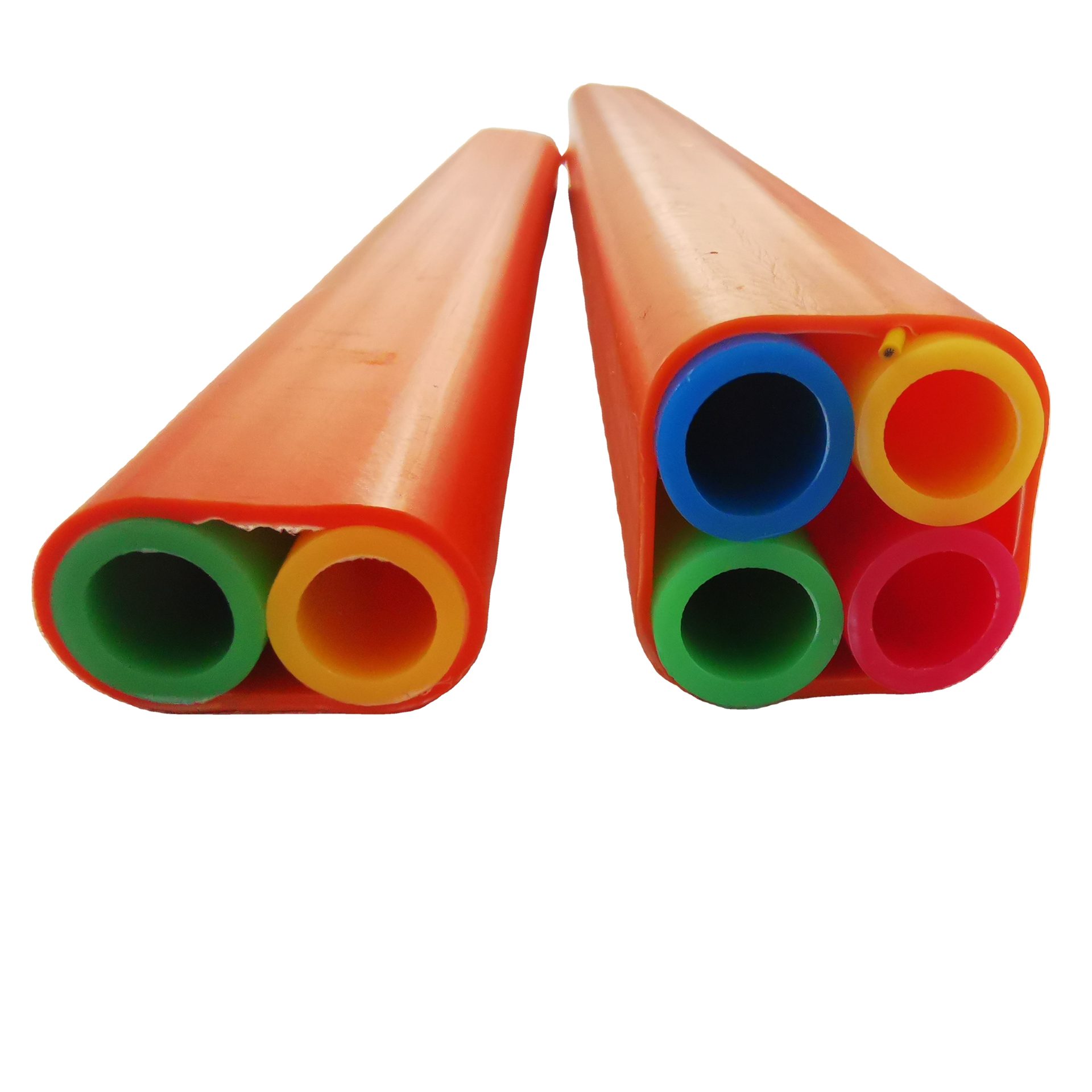 Tube Microduct Hdpe Série Bundle 2 voies 12\10mm Avec Pe1.2mm Pour Câble Optique Soufflé Installation Souterraine fibre bundle