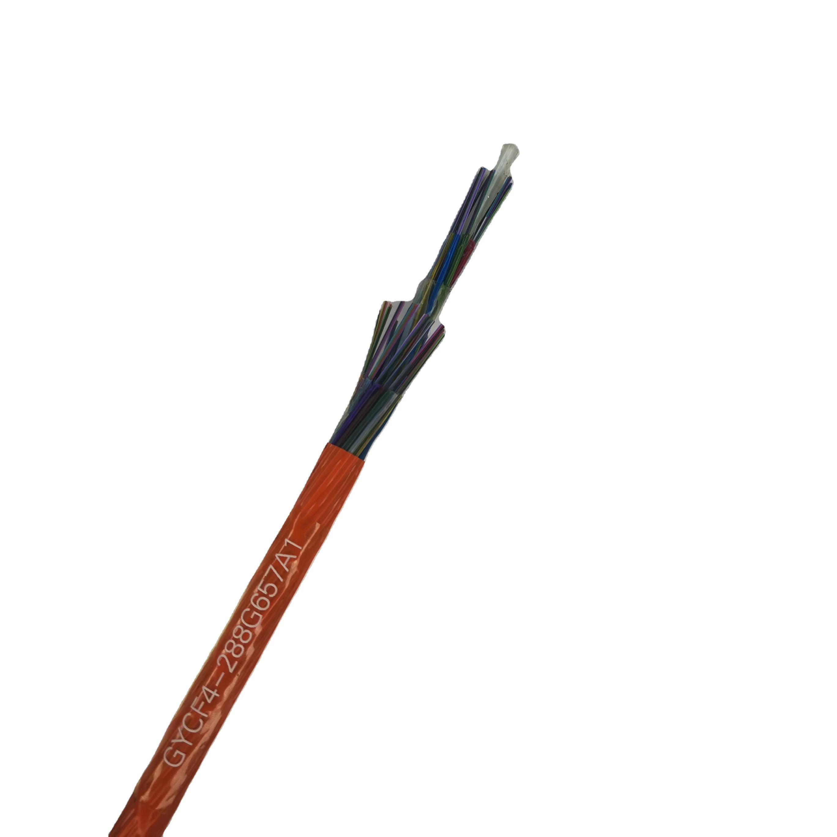 Ultra Lage Latentie 4 tot 96 core Enkelvoudige Modus Stranded Niet-metalen Lucht Blazende Micro Tube Optische Kabel GCYFY GCYFTY