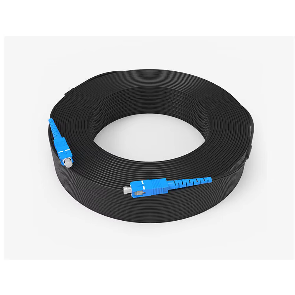 Simplex Outdoor G657A1 50m 100m 200m Fiber Drop Patch Cord Sc Upc naar Sc Upc Kabel Ftth 100 Meter Communicatiekabels