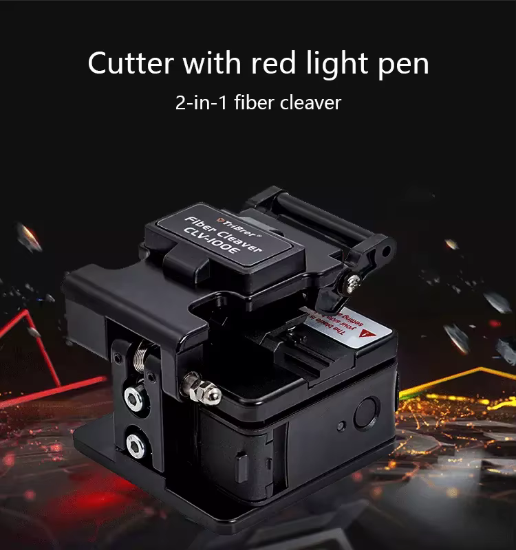 Advanced Fiber Cleaver with Adjustable Blade Height and Angle for Flexibility in Cutting and Splicing of Optical Fibers FTTH  manufacture