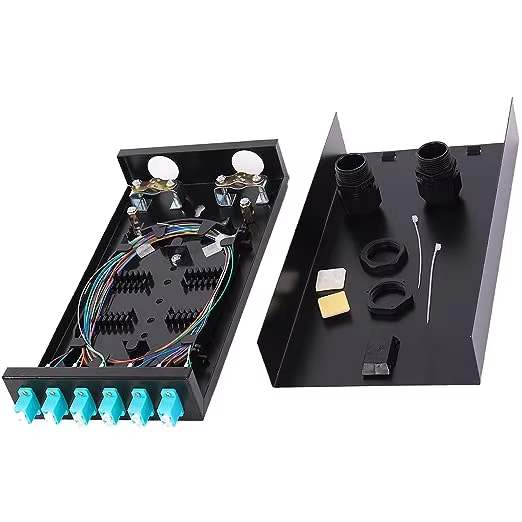 Cadre de Distribution Murale Haut de Gamme à 12 Ports pour Fibres Optiques avec Connecteur LC pour Solutions Réseau FTTx