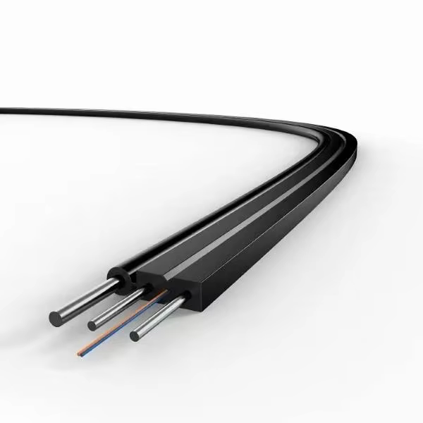 GJYXFCH Drop Cable Bow type Self supporting Fiber Optic Cable 4 Core for FTTH FRP Network Cat  0.25m Cat6 UTP Cable 20m
