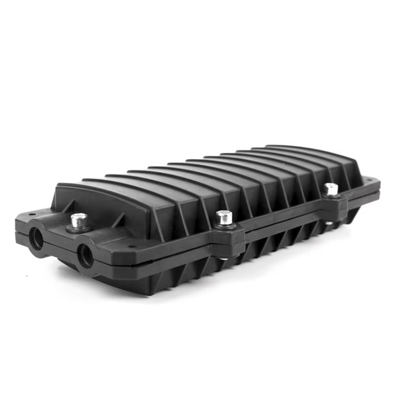 caja de Conexión Óptica Impermeable de 24/48 Núcleos Tipo Horizontal con 2 Entradas y 4 Salidas para Uso en Red FTTH