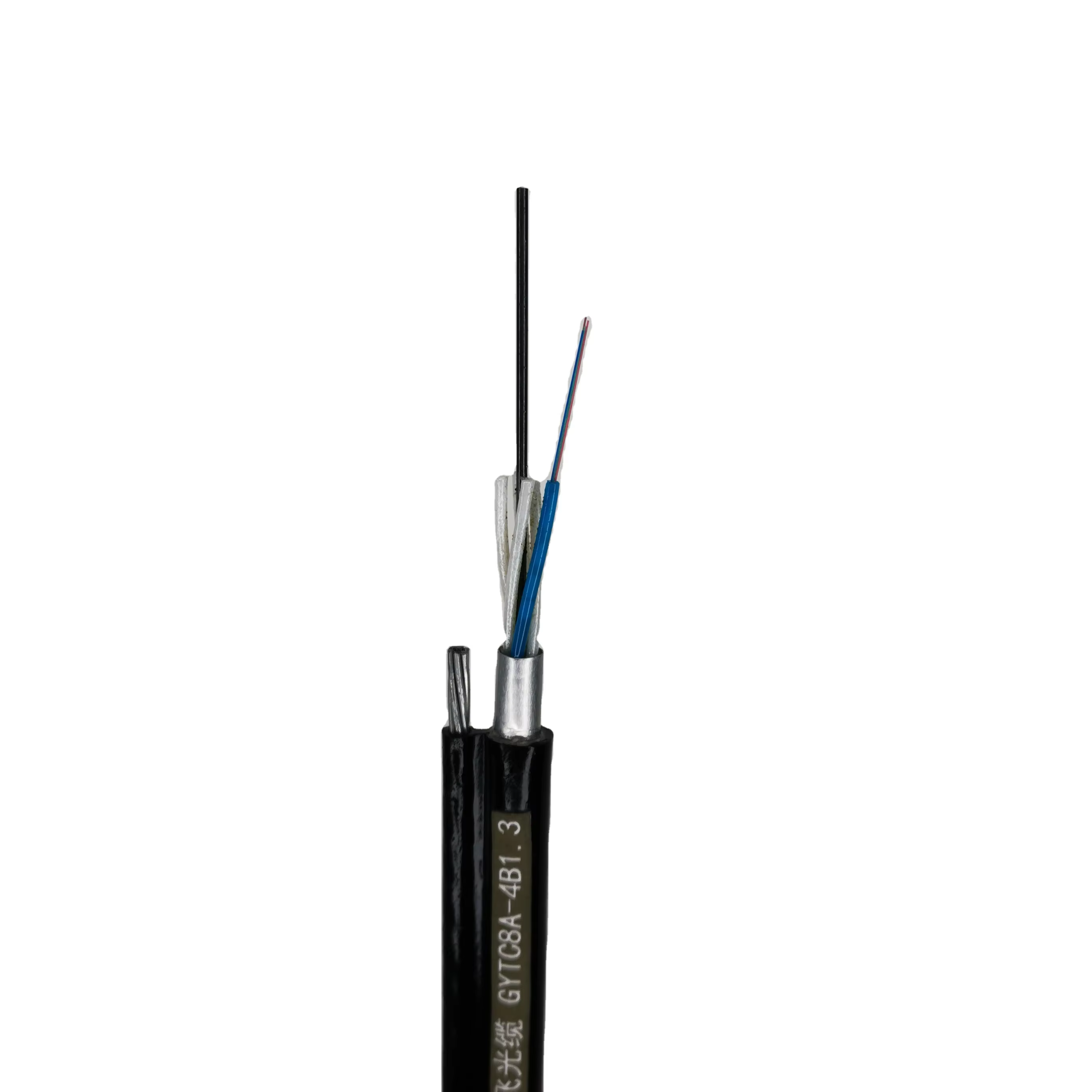 Câble optique extérieur en mode simple GYTC8S fiable offrant une transmission de signal stable et assurant la protection des données et la confidentialité