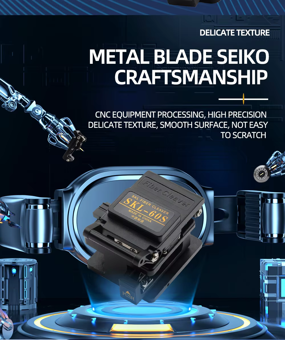 Precision Optical Fiber Cleaver Fiber Cleaver Manufacturer Optical Fiber Cleaver with Carbide Blade for Durability and Precision details