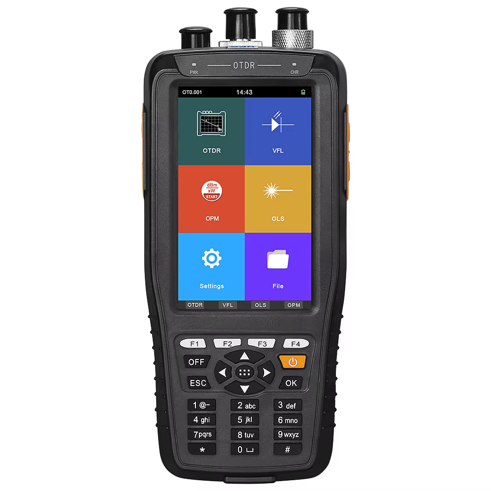 Mini OTDR Testeur de Fibre Optique Plage de 50 km Outil de Test de Câble en Fibre Optique Identificateur de Fibre Optique 800-1700nm pour l'Entretien des Réseaux