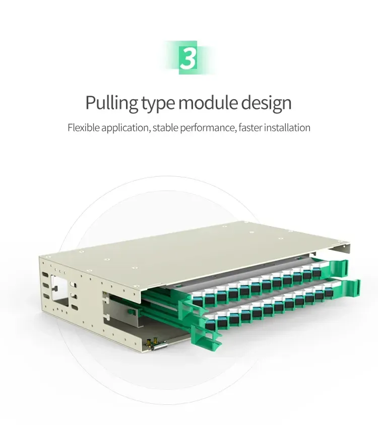 Modular 72-Port Optical Distribution Frame FTTH Network with Efficient Cable Management LC Connector for Fiber Optic Use supplier