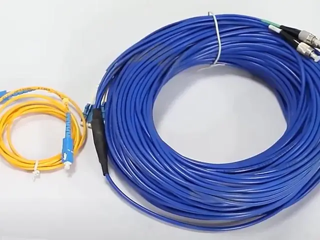 Échantillon de câble en fibre optique
