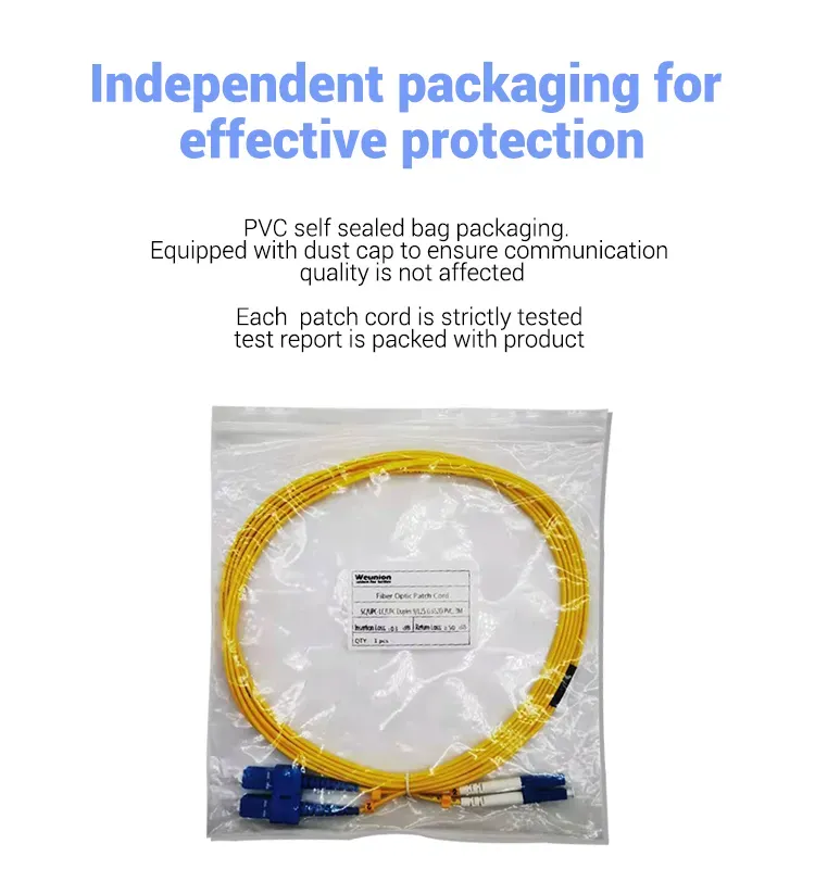 5m FC to LC Single Mode Fiber Optic Patch Cord 2.0MM LSZH Yellow Pigtail Jumper Cable for Network Use 1550nm Wavelength details