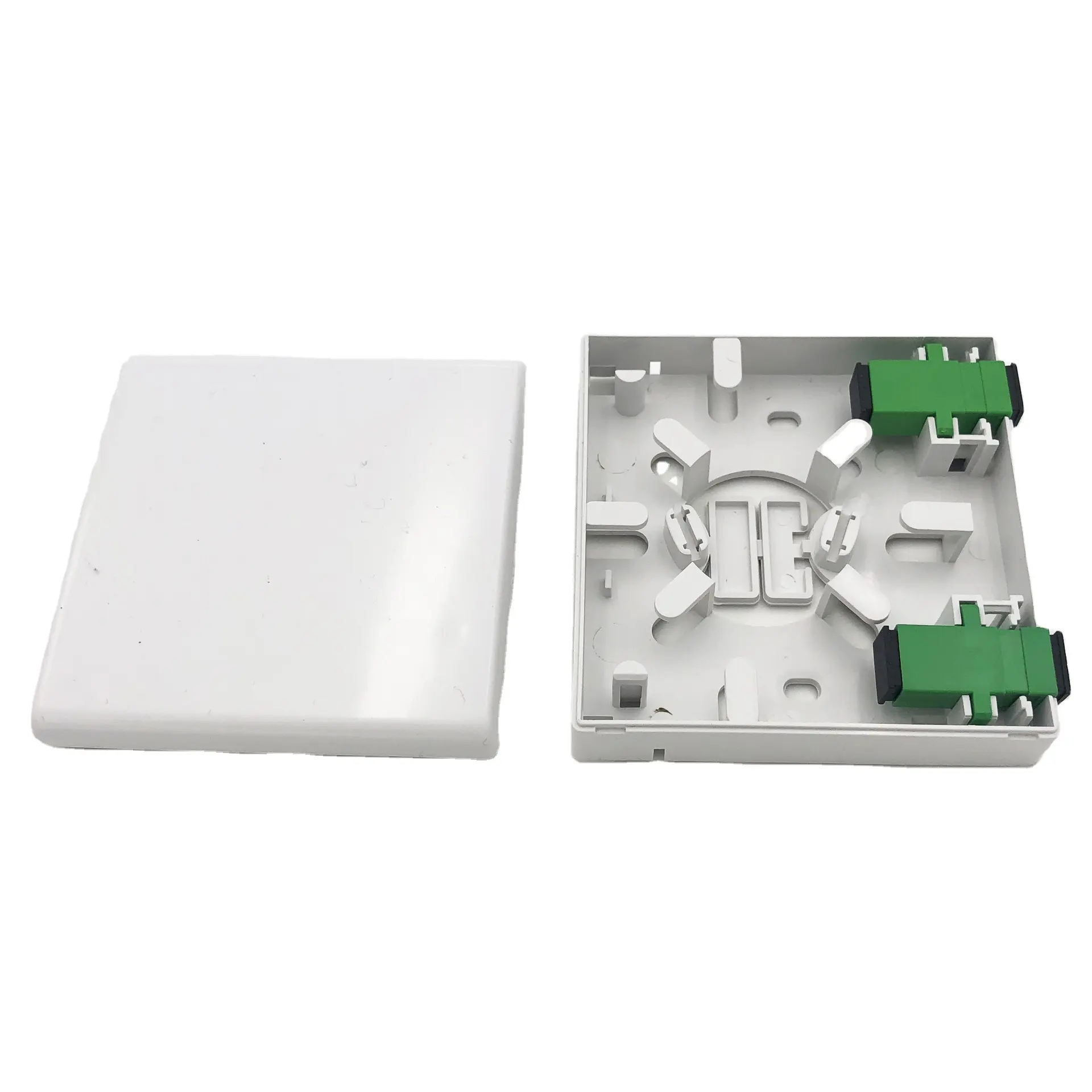 Type 86*86mm ABS Faceplate Smart Wall Socket Smart Home Panel 2 core outlet fiber optical terminal box mini manufacture