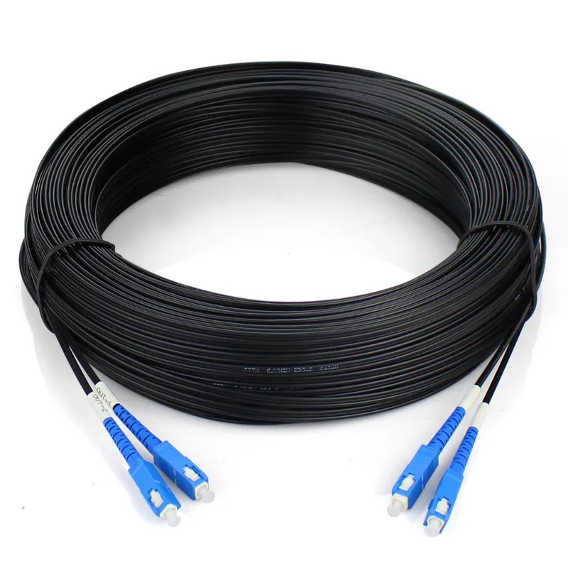 Simplex Outdoor G657A1 50m 100m 200m Fiber Drop Patch Cord Sc Upc to Sc Upc Kabel Ftth 100 Meter Communication Cables details
