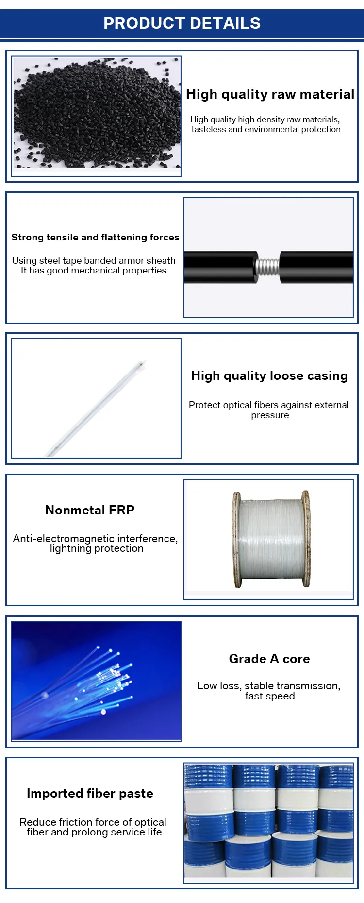 Gyts 24 Core Single Mode Fiber Optic Cable Standard Loose Tube Light-Armored for Outdoor Use with 12 Core Option supplier