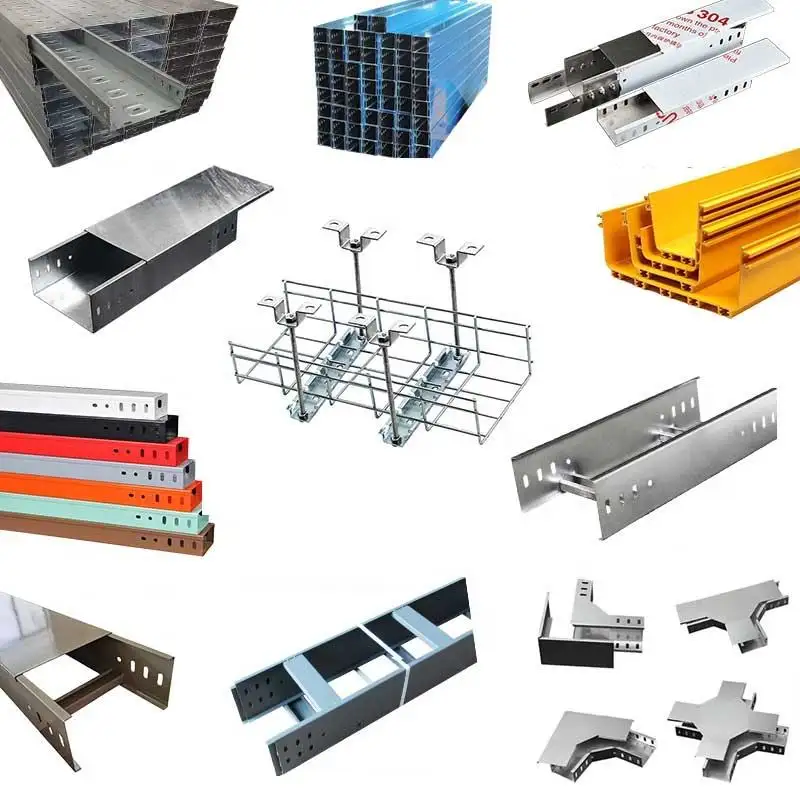 Heavy-Duty Galvanized Trough Cable Tray with Fireproof Coating for Optimal FTTX and POE Equipment Cable Routing and Protection factory