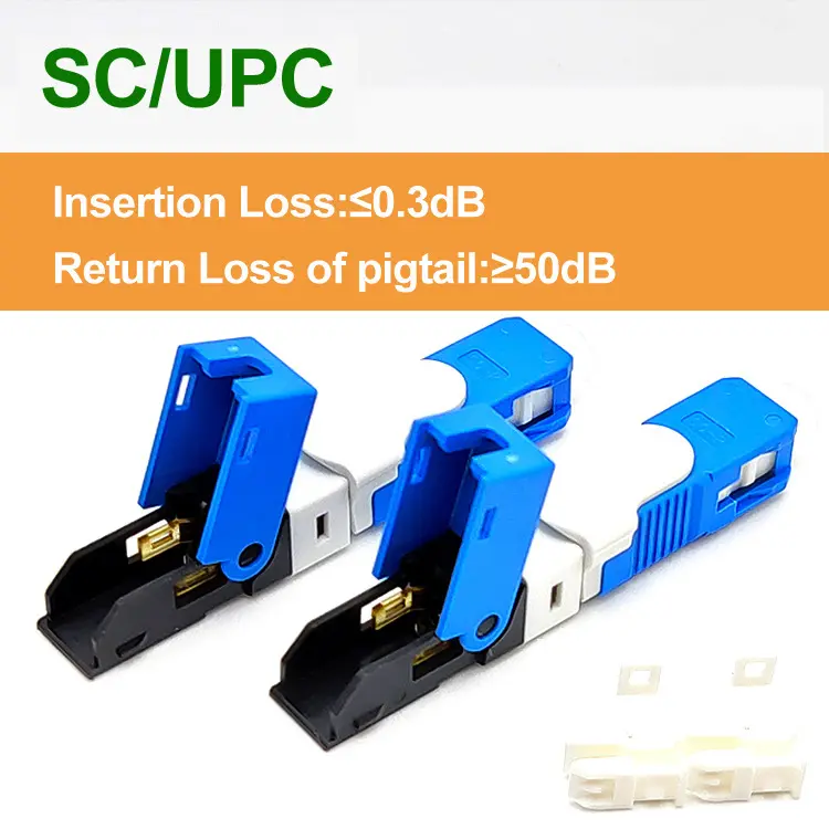 FTTH Fiber Optic Adapter Quick Conector SC APC/UPCFast for Drop Cable Conector Rapido De Fibra Optica Quick Connector details