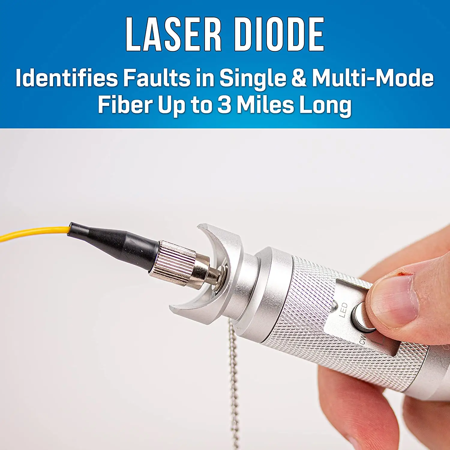 Durable Visual Fault Locator Tool Kit Fiber Optic Cables Includes FC SC ST Adapters FTTH Aluminum Alloy VoIP 10km 20km Ran supplier