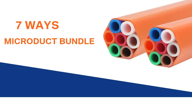 7ways 12/10mm Pe Sheath 1.2mm Direct Bury Hdpe Microduct Tube Bundle With Tracer Wire Blowing Fiber Optical Cable fiber bundle details