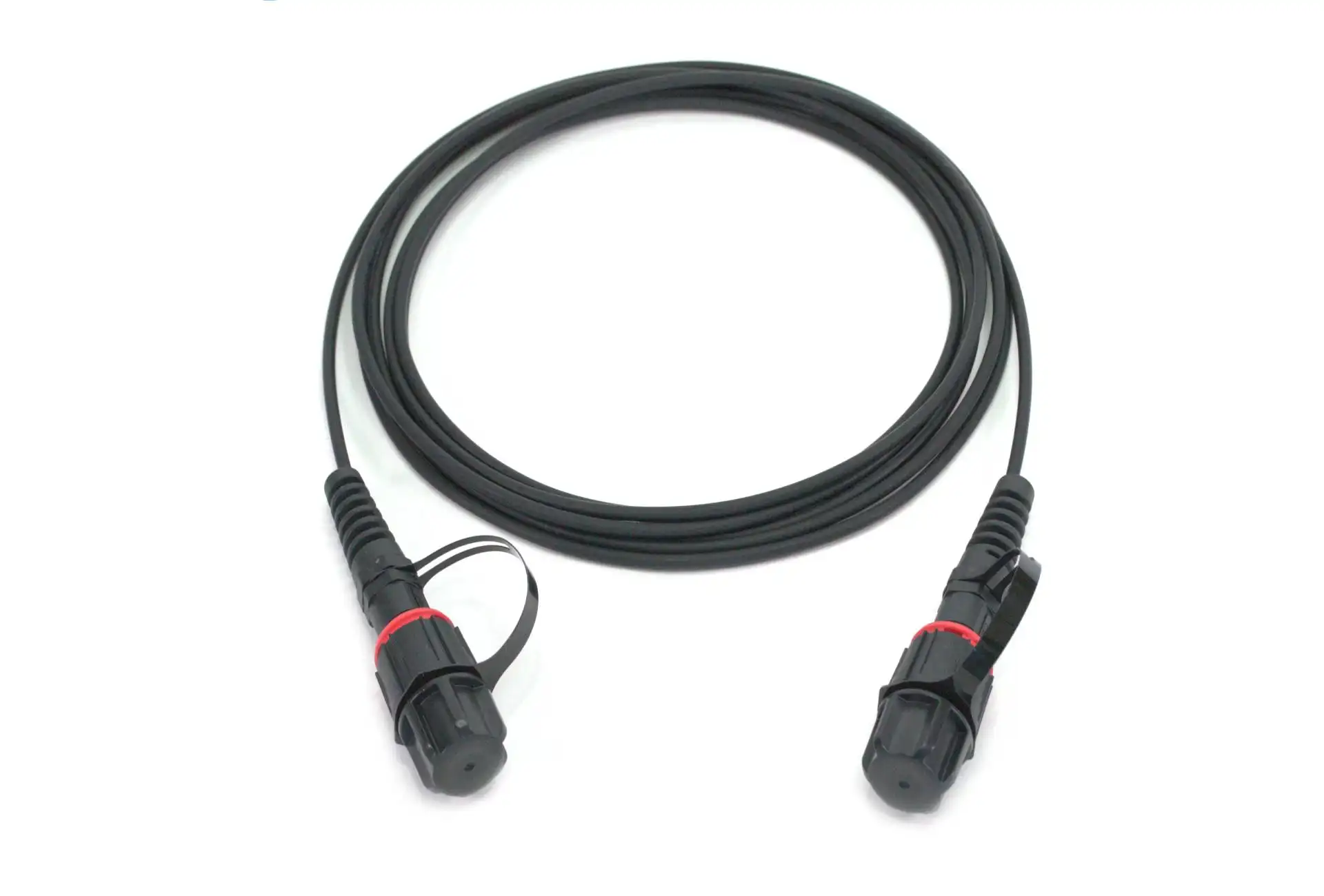 GJYXCH GJXH 100M 2 10 20 50 100 200 meters Waterproof Fiber Optic Cables with Black Covering FTTH Pre connectorized Drop Cable factory