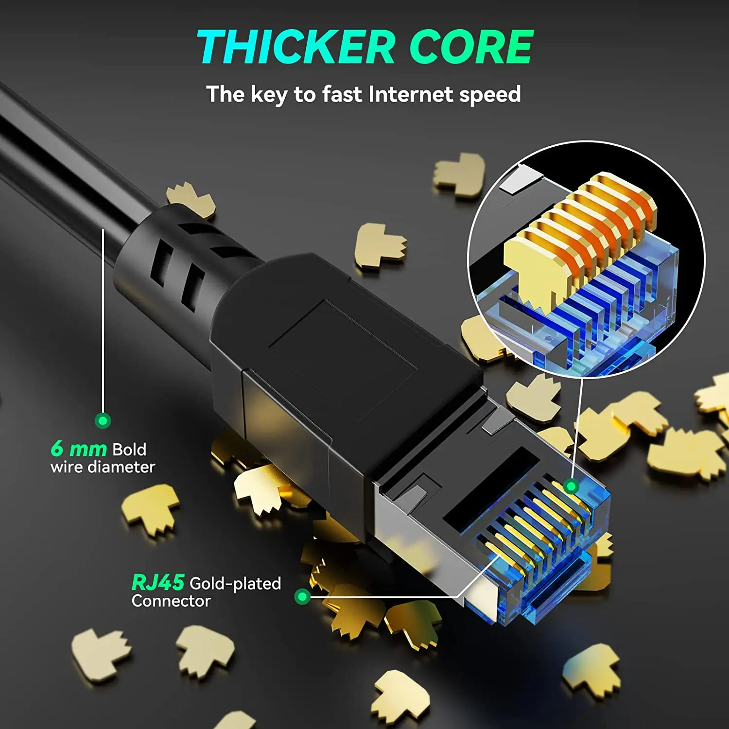Ultimate Cat 5 Ethernet Internet Cable 40gbps Speeds Cat 5 Ethernet Cable High UTP PVC 100 Ft manufacture