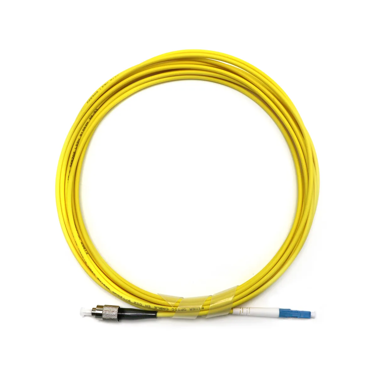 5m FC to LC Single Mode Fiber Optic Patch Cord 2.0MM LSZH Yellow Pigtail Jumper Cable for Network Use 1550nm Wavelength manufacture