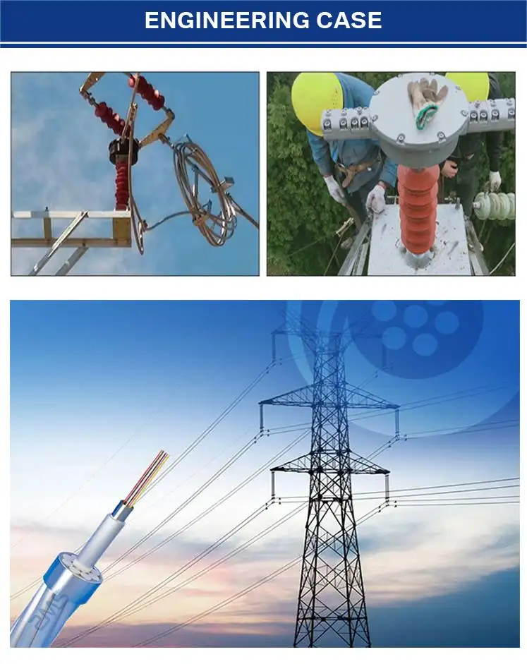 Outdoor 24 48 96 Core Stainless Aerial Cable Ground Wire Overhead Line OPGW Central Tube Type Optical Cable 12 Core Fiber Type supplier