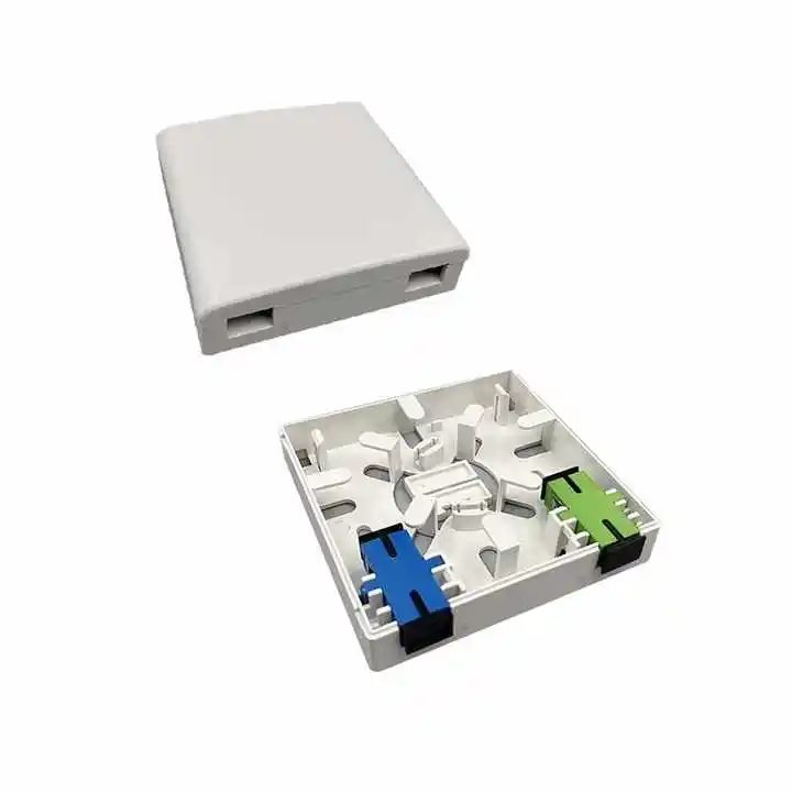 Type 86*86mm ABS Faceplate Smart Wall Socket Smart Home Panel 2 core outlet fiber optical terminal box mini supplier