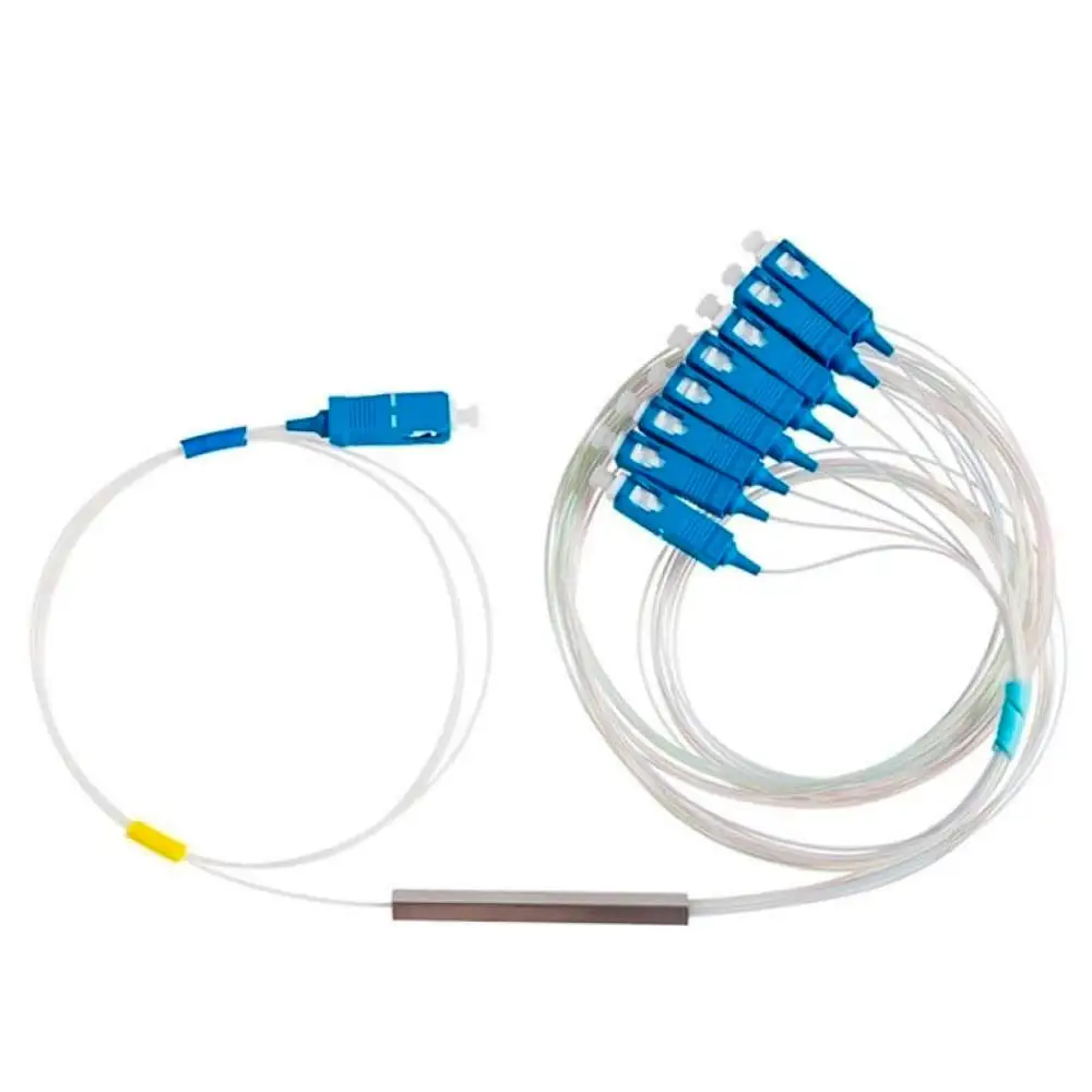 SC Connector Mini PLC Optical Fiber Splitter 1x2 1x4 1x8 FTTH Fiber Optic Cable PLC Splitter for Network PoE FTTX TCP 4G factory