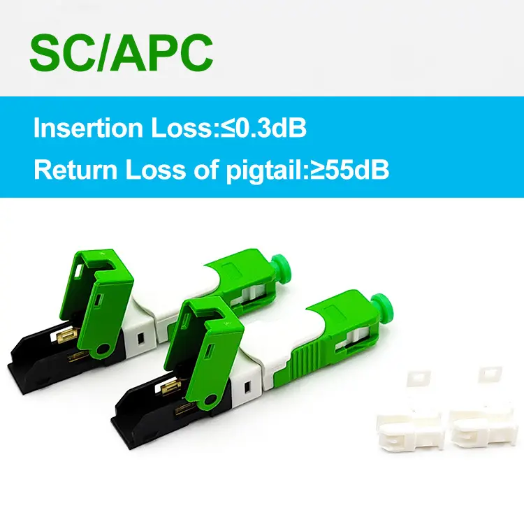 FTTH Fiber Optic Adapter Quick Conector SC APC/UPCFast for Drop Cable Conector Rapido De Fibra Optica Quick Connector manufacture