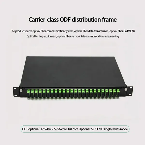 12/24/48 Ports LC Connector Universal Black Optical Fiber Terminal Box ST/SC Fiber Tail Welding Box for Industrial Use supplier